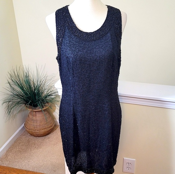 Vtg. Laurence Kazar Silk Chiffon Dress - Picture 4 of 8